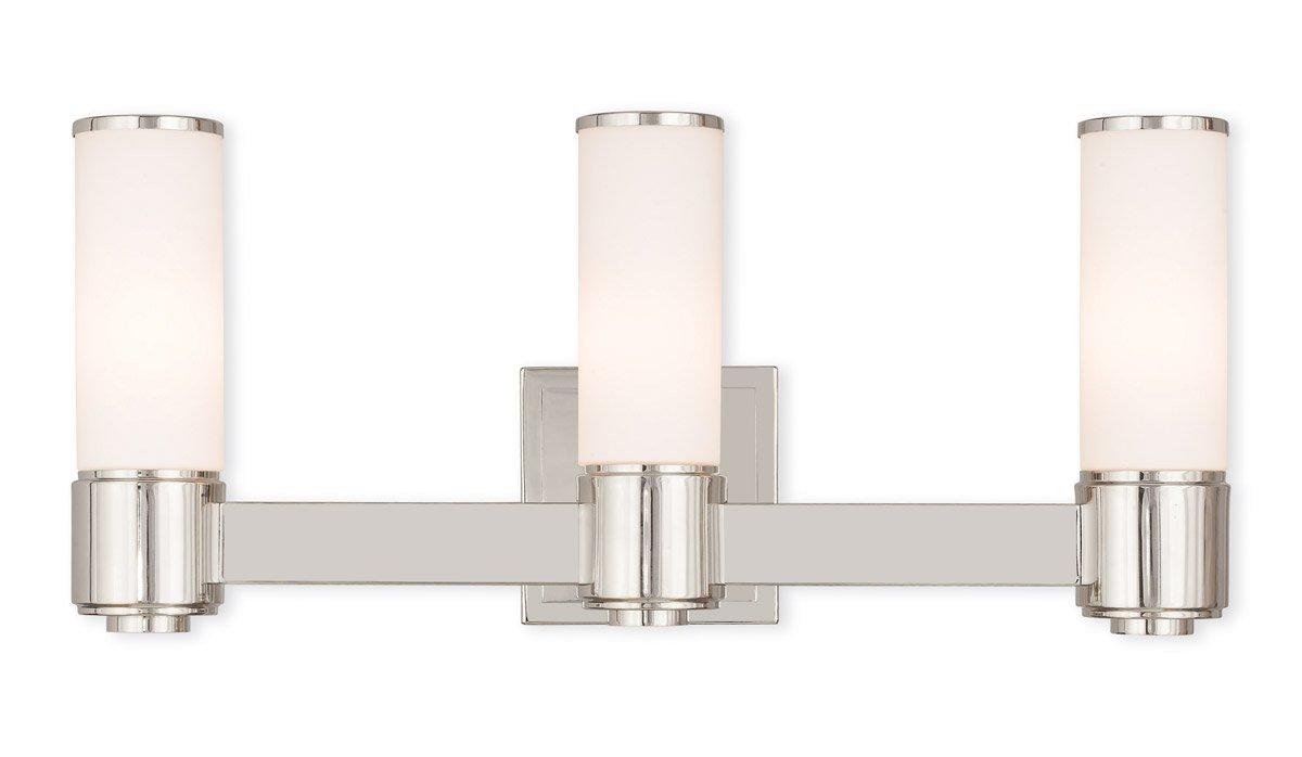 Livex Lighting Weston 3 - Light Vanity in  Polished Nickel