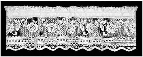 Heritage Lace 2860W-3612 Victorian Rose Insert Valance, White
