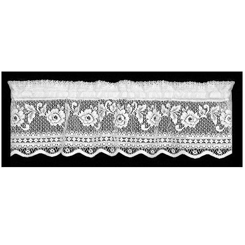 Heritage Lace 2860W-3612 Victorian Rose Insert Valance, White