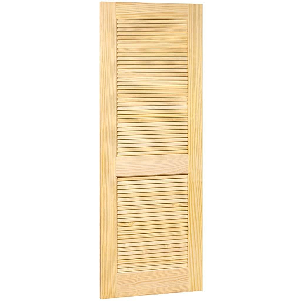 Kimberly Bay Louvered Solid Wood Unfinished Slab Standard Door