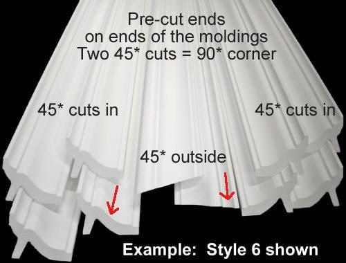 Creative Crown | 48 Ft of 3.5" Bennett Foam Crown Molding kit W/precut Corners 4 Inside and 1 Outside (Made in USA - Available in 5 Other Styles and Sizes)