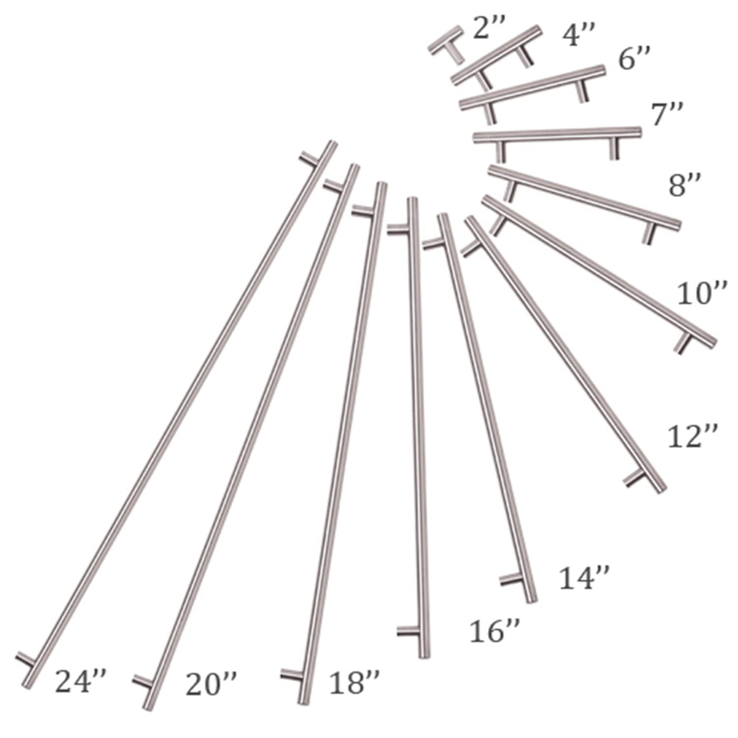 Flexzion 1 Pack Kitchen Cabinet Knobs T Bar Handles Drawer Pulls 2 inch Single Hole, Stainless Steel with Satin Brushed Nickel, Hardware for Kitchen Cupboard Door Bathroom Furniture
