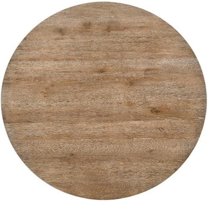 Rustic Round Reclaimed Wood Farmhouse Dining Table