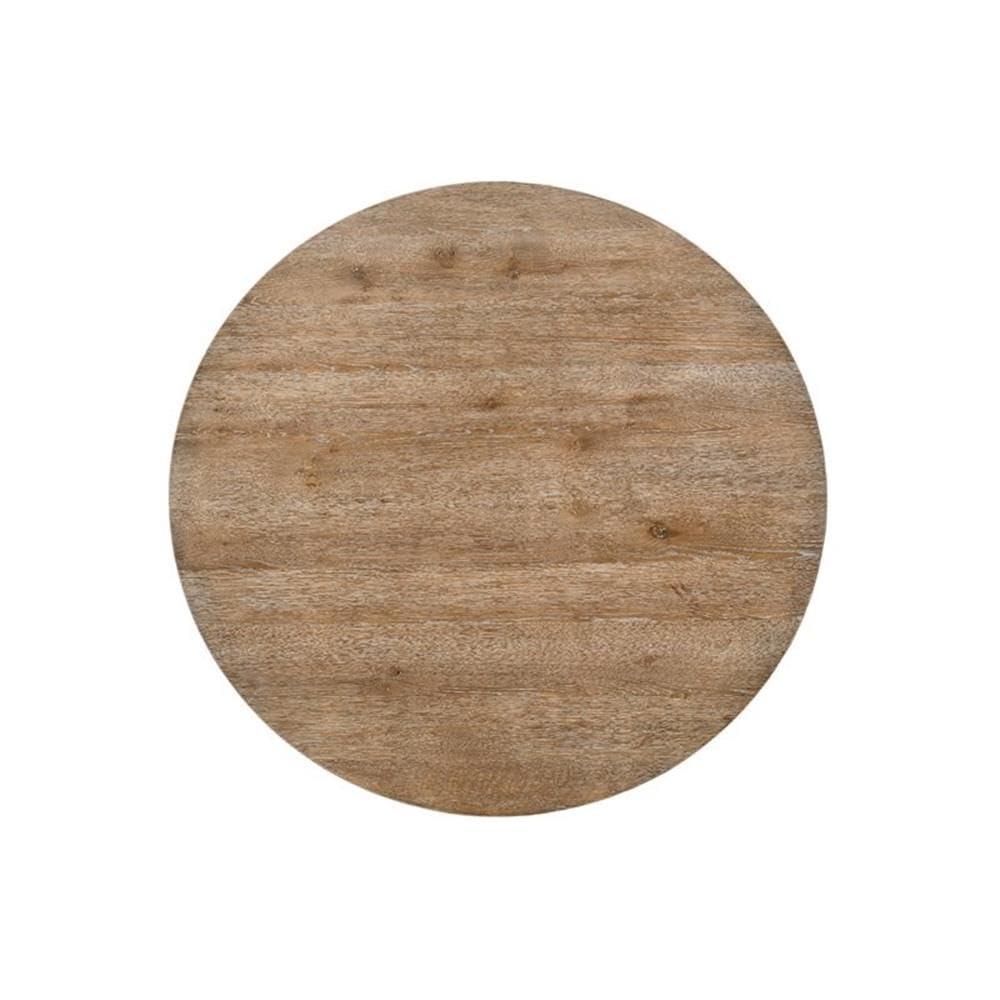 Rustic Round Reclaimed Wood Farmhouse Dining Table