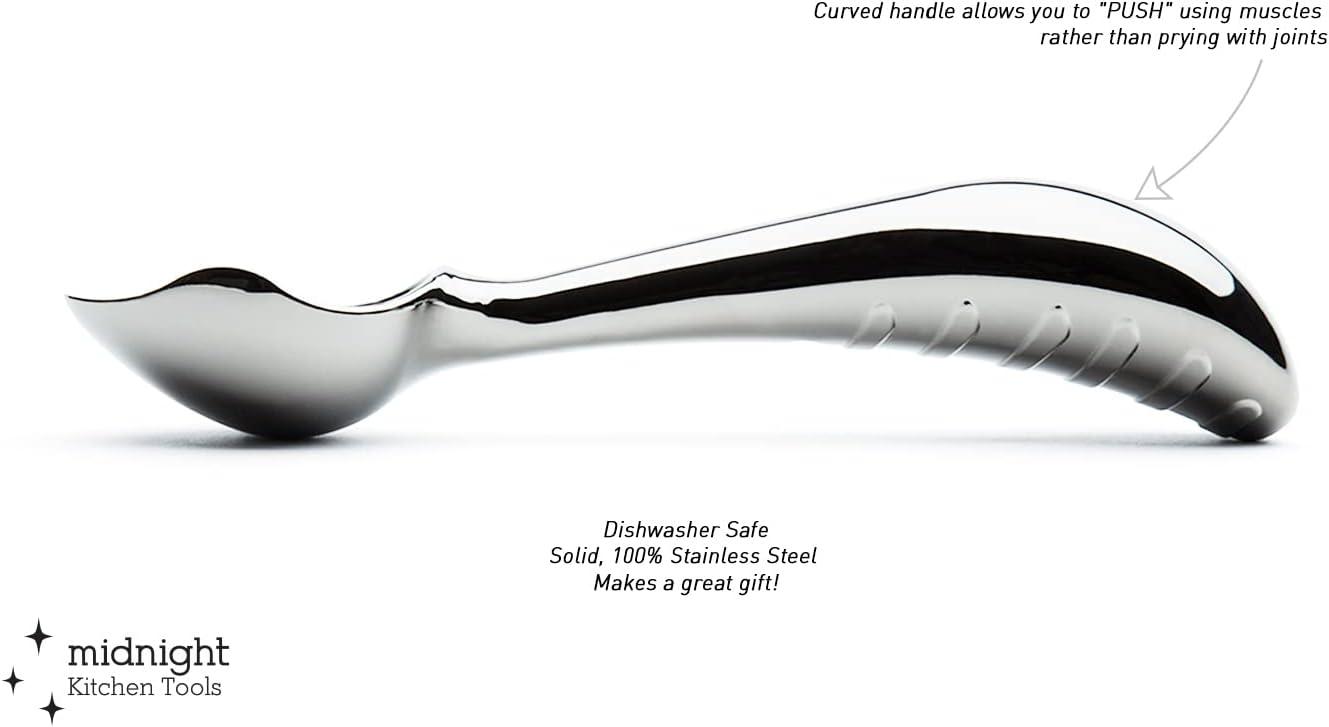 Ergonomic Stainless Steel Ice Cream Scoop with Non-slip Grip