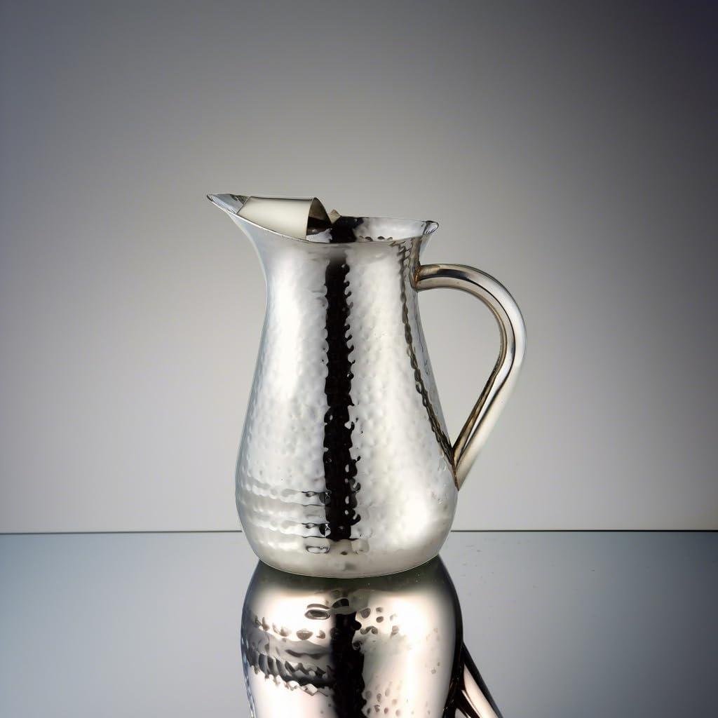 Hammered Stainless Steel 48-Ounce Beverage Pitcher