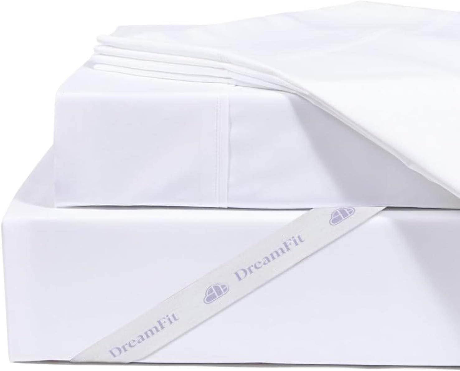 Twin XL White Cotton Microfiber Deep Pocket Bed Sheet Set