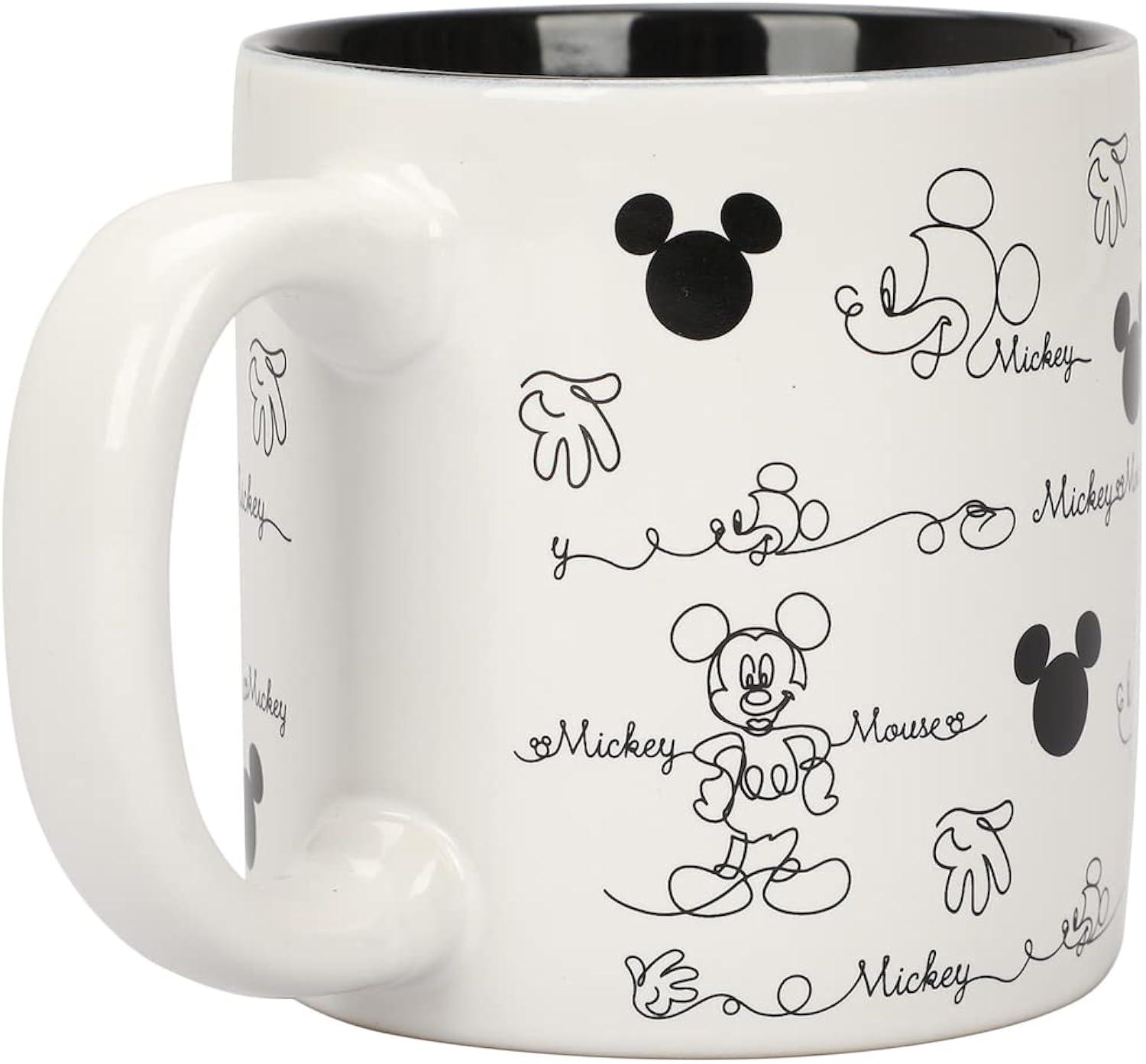 Disney Mickey Mouse Line Art & Hidden Mickey All Over Print 16 Oz Ceramic Mug