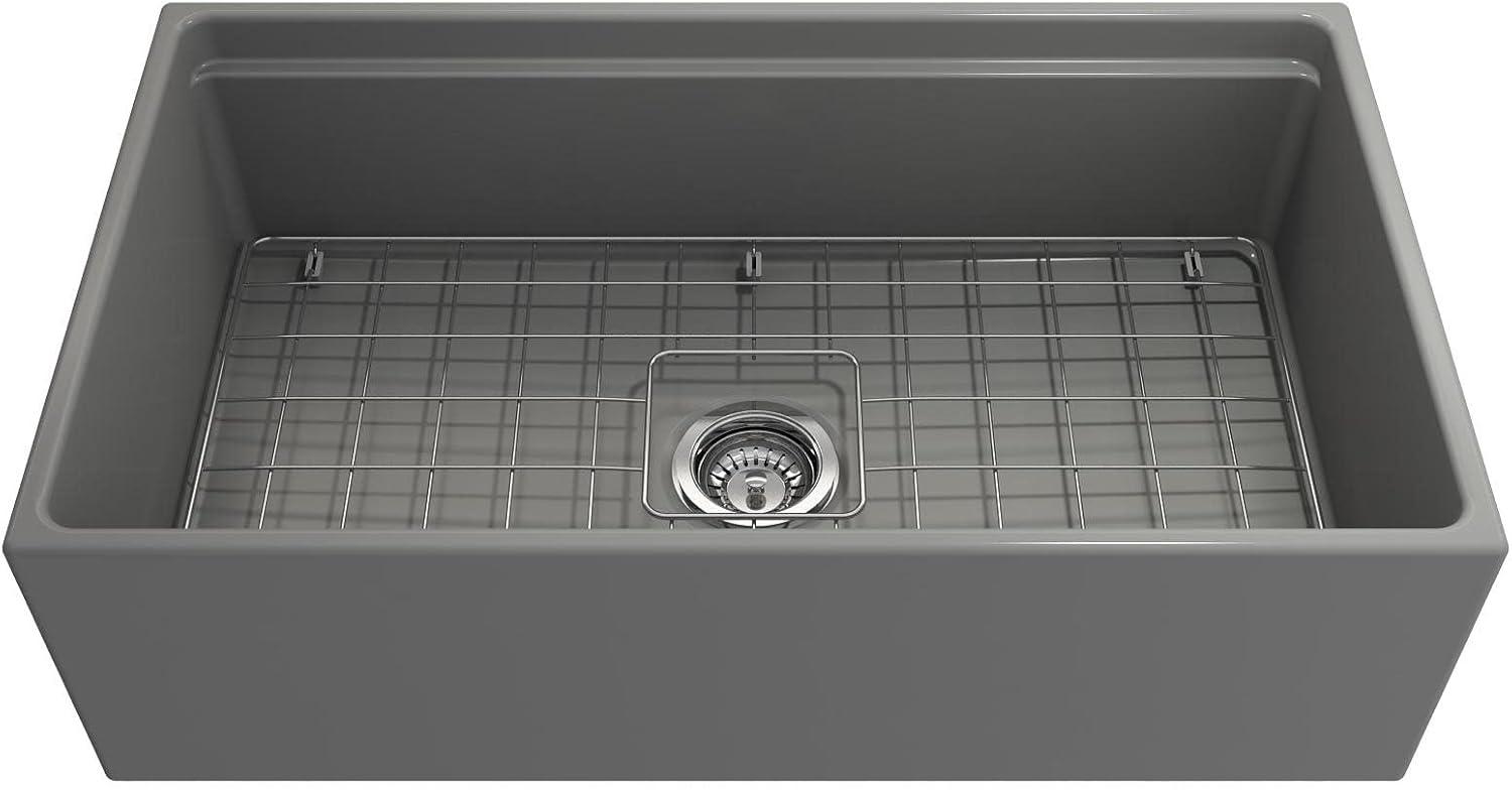 Contempo 33'' L Farmhouse Apron-Front Fireclay Kitchen Sink