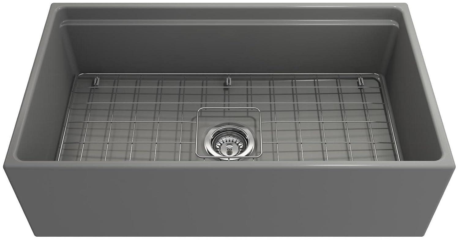 Contempo 33'' L Farmhouse Apron-Front Fireclay Kitchen Sink