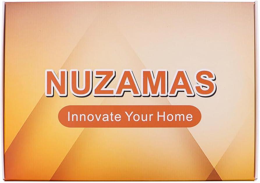 2 Pieces (8 inch) NUZAMAS T-Strap Heavy Duty Shed Hinges + Door Latch Set, Gate Strap Hinge, Door Barn Gates Hinges Black Wrought Hardware Iron Rustproof