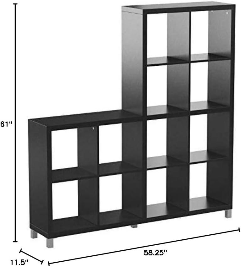 11.50" Sunna Modern Cube Shelving Unit Dark Brown - Baxton Studio: Engineered Wood, 12-Cube Display