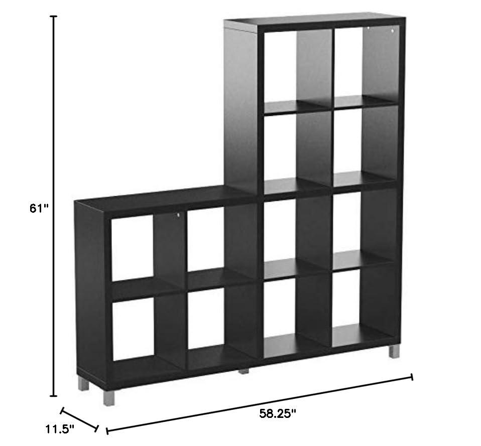 11.50" Sunna Modern Cube Shelving Unit Dark Brown - Baxton Studio: Engineered Wood, 12-Cube Display
