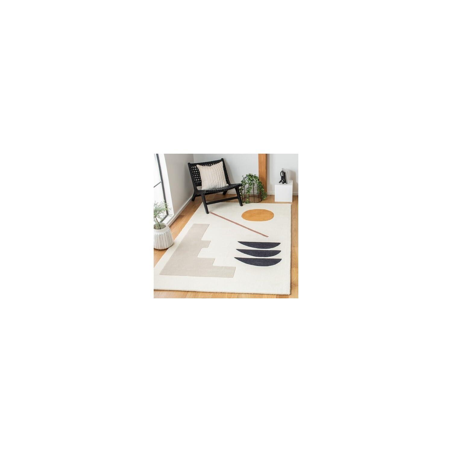 Fifth Avenue FTV115 Hand Tufted Area Rug - Ivory/Brown - 7'x7' - Safavieh.