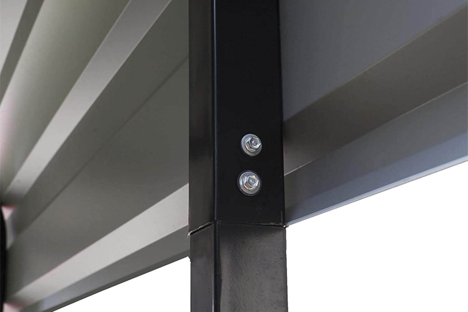 Arrow Steel Carport, Galvanized Black/Charcoal