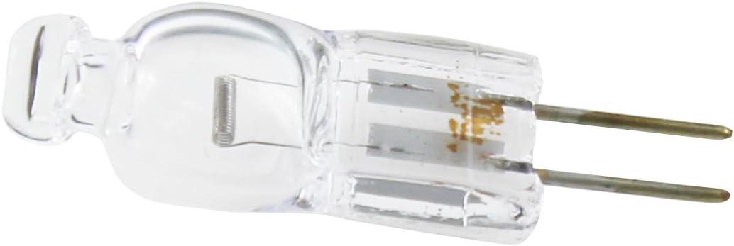 SYLVANIA HALOGEN QUARTZ LAMP, T3, 20 WATT, 12 VOLTS, G4 BIPIN, CLEAR, TUNGSTEN, UV FILTER per 6 Each