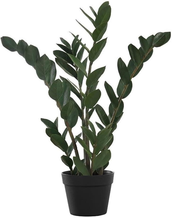 Monarch Specialties Artificial Plant 29 inch Tall Zz Tree Indoor Faux Fake Floor Greenery Potted Real Touch Decorative Green Leaves Black Pot