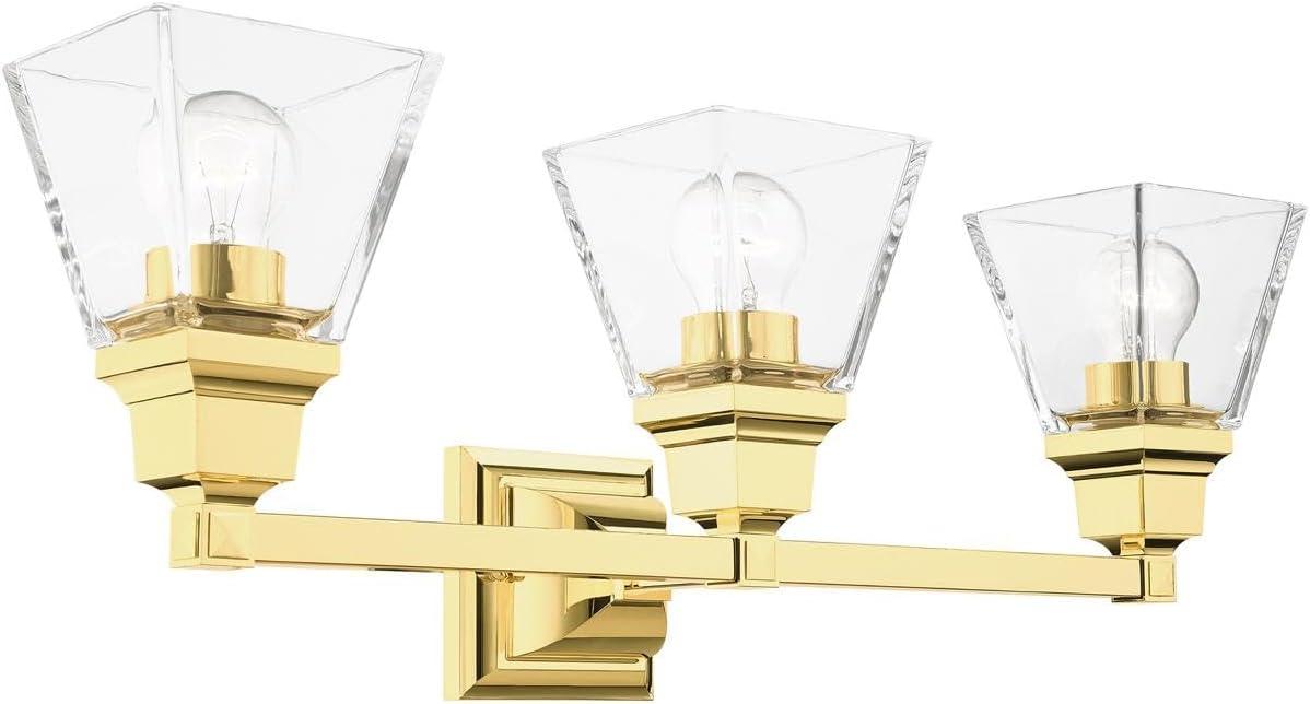 Livex Lighting Mission 3 - Light Vanity in  Polished Brass