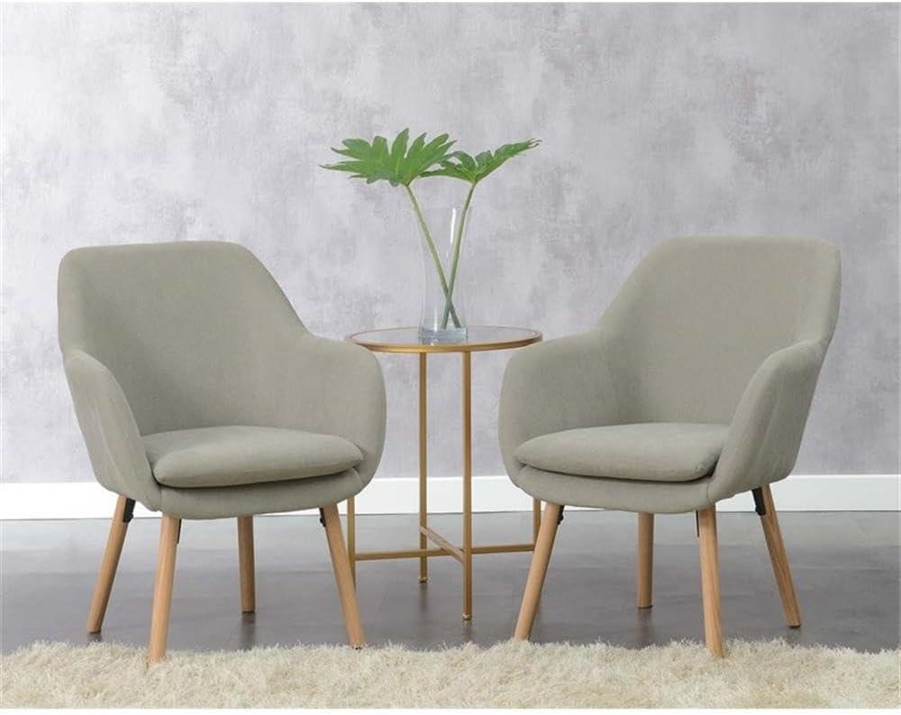 CLkPde Take a Seat Charlotte Accent Chair, 25.25" L x 26.75" W x 33.5" H, Pewter Gray Linen