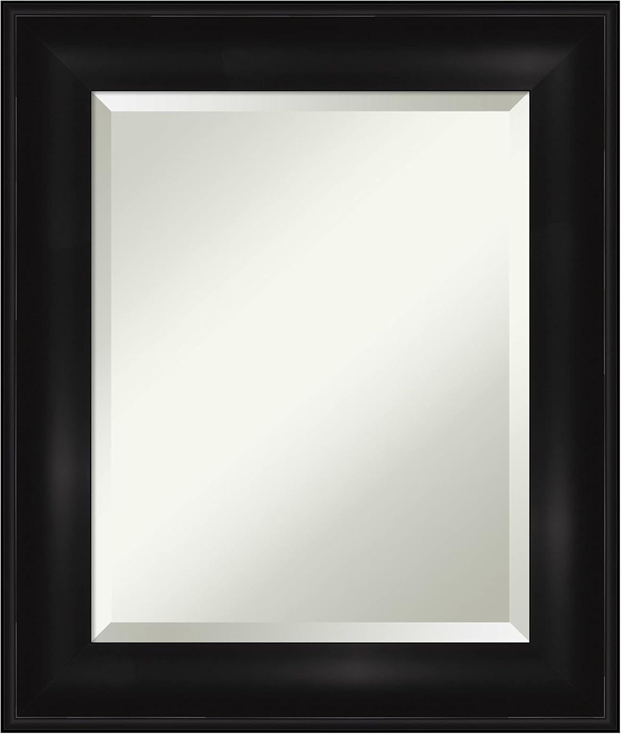 Grand Black Beveled Bathroom Vanity Wall Mirror