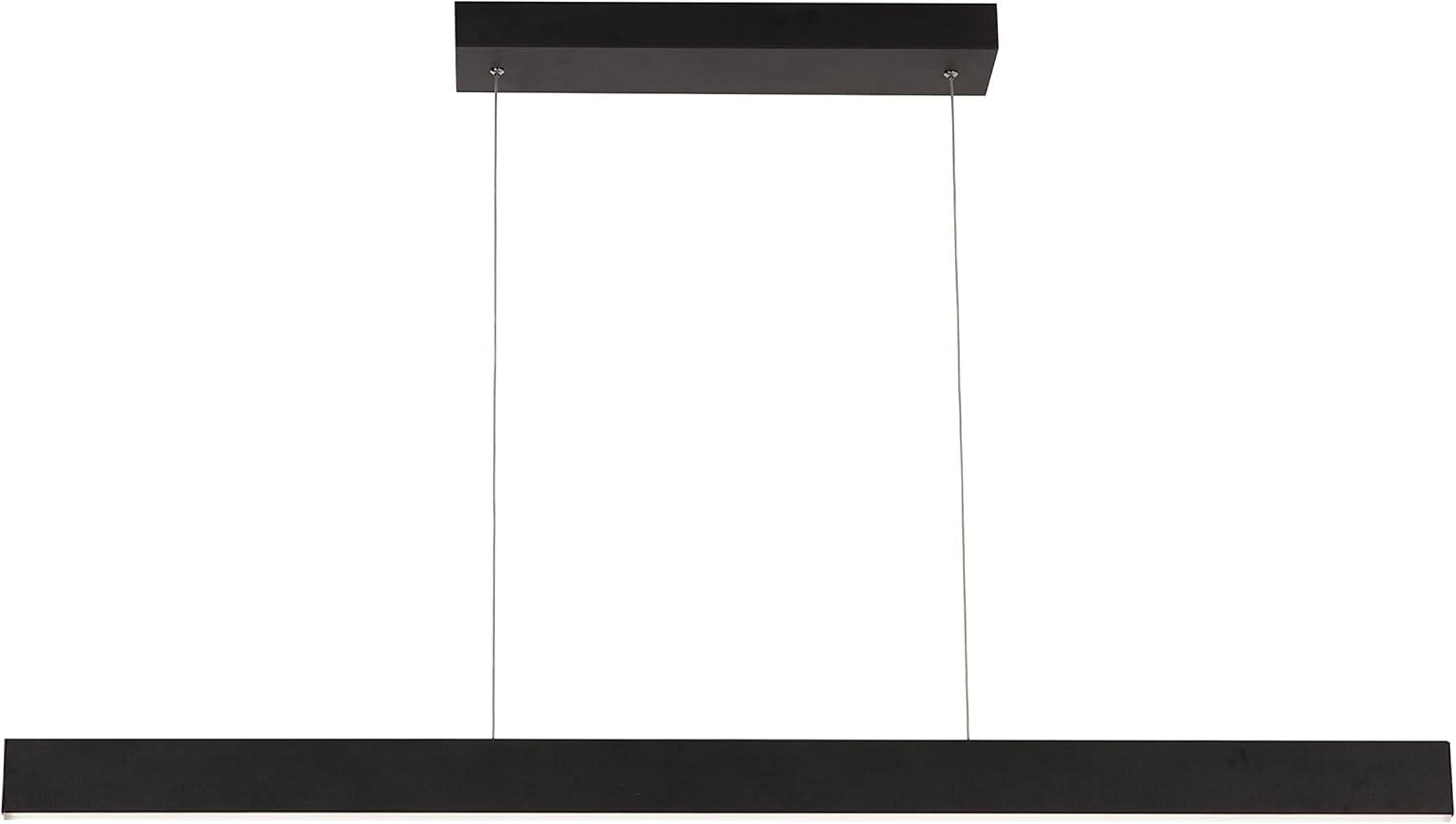46" Black Aluminum Modern Linear LED Pendant Light