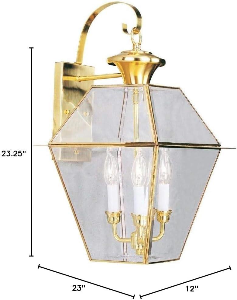 Livex Lighting Westover 3 - Light Wall Light in  Polished Brass