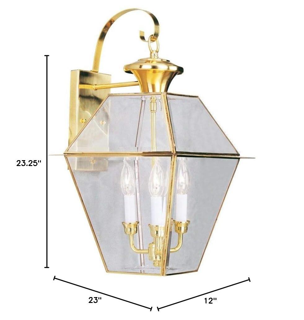 Livex Lighting Westover 3 - Light Wall Light in  Polished Brass