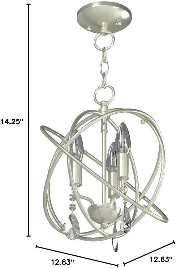 Livex Lighting Aria 3 - Light Chandelier in  Brushed Nickel