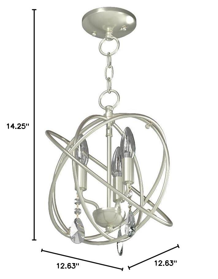 Livex Lighting Aria 3 - Light Chandelier in  Brushed Nickel