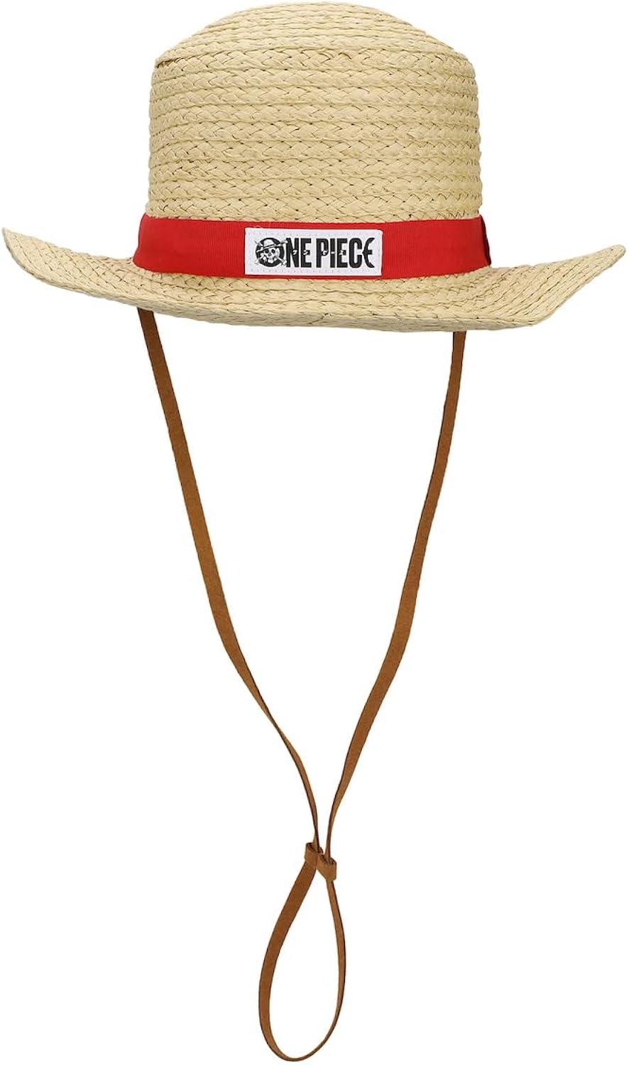 One Piece Luffy Cosplay Straw Bucket Hat with Chin Rope