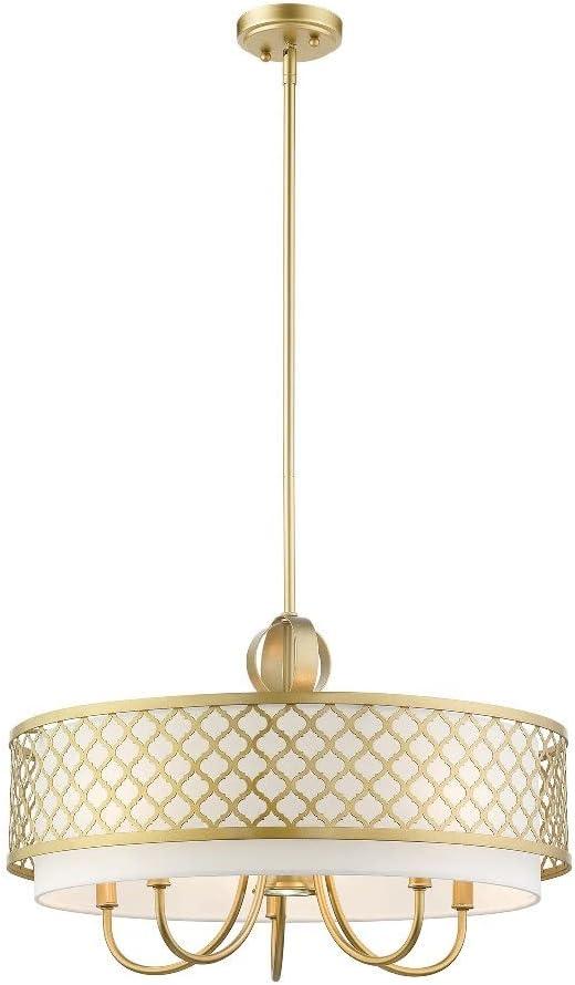 Livex Lighting 41116 Arabesque 1 Light 24" Wide Drum Chandelier - Bronze