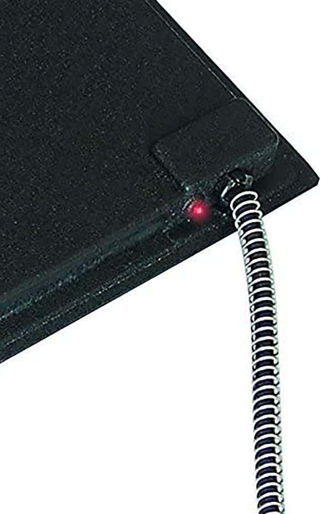 Farm Innovators HM-100L 24 x 29 In Plastic Heated Pet Mat with Fleece Cover and Heavy Duty Anti Chew Cord Protector for Dogs, Cats, and More, 100W