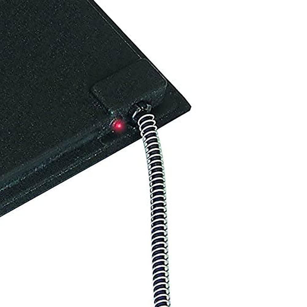 Farm Innovators HM-100L 24 x 29 In Plastic Heated Pet Mat with Fleece Cover and Heavy Duty Anti Chew Cord Protector for Dogs, Cats, and More, 100W