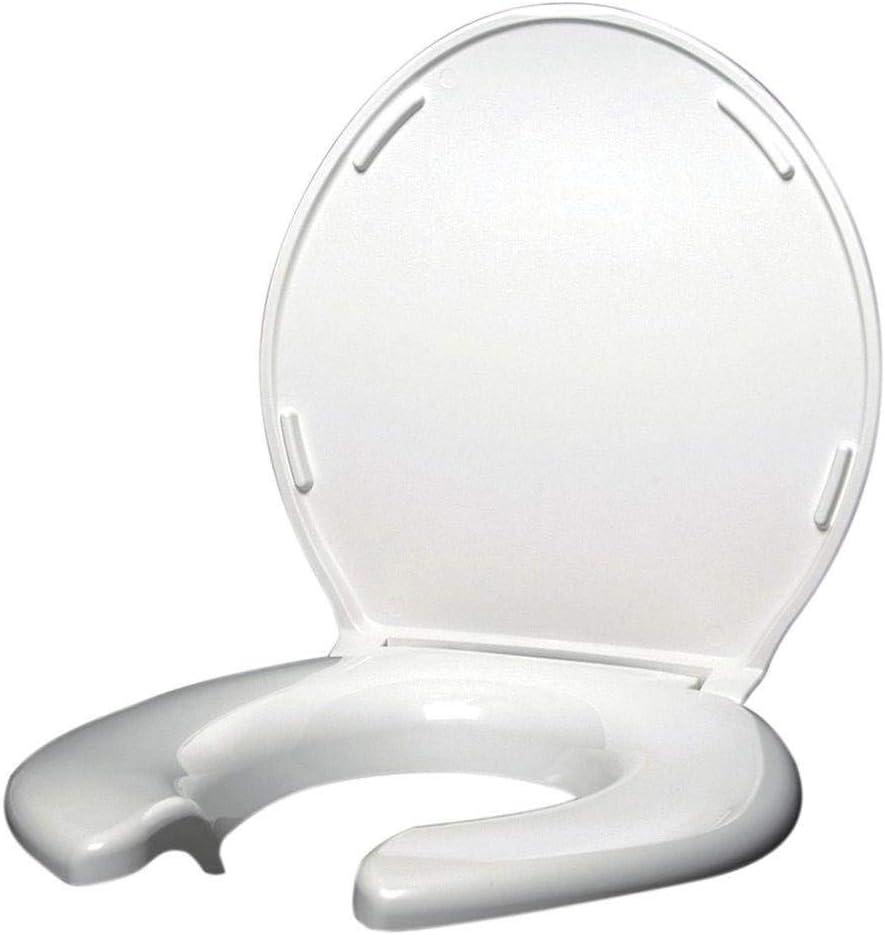 Big John Toilet Seat 2445263-3W Open Front with Cover Bariatric Toilet Seat, White