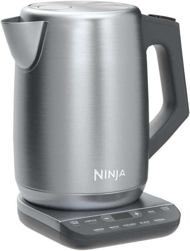 Stainless Steel Digital Electric Kettle with Cool Gray Handle