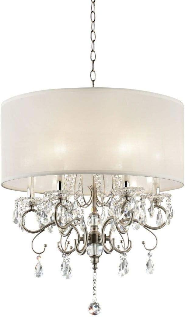 OK-5109h 21-Inch Crystal Silver Chandelier