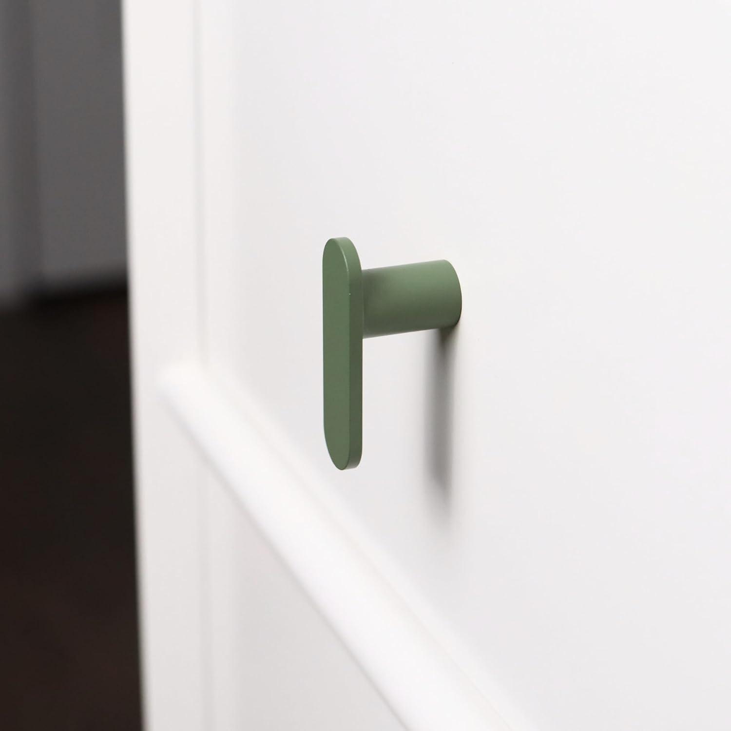 Olive Matte Aluminum T-Handle Bar Knob