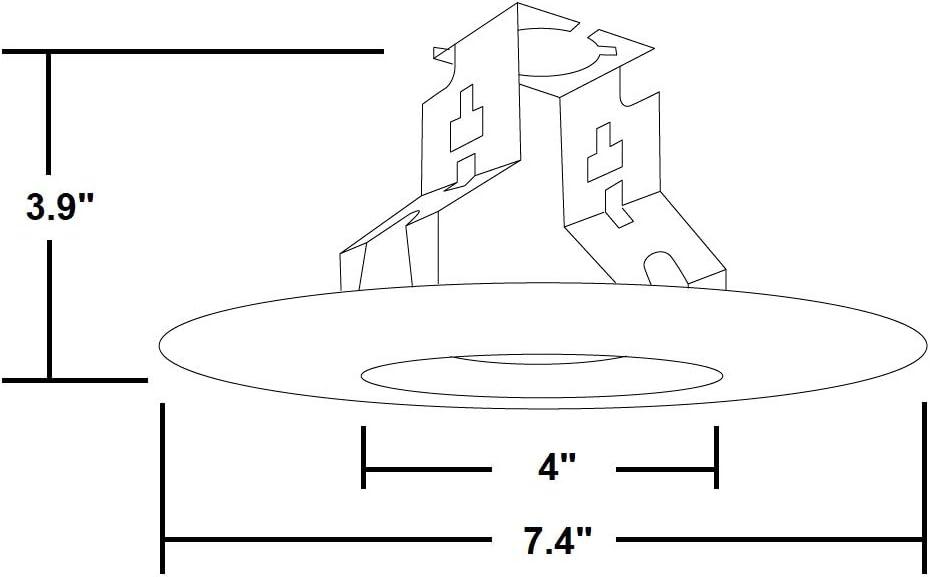 6'' Open Recessed Trim