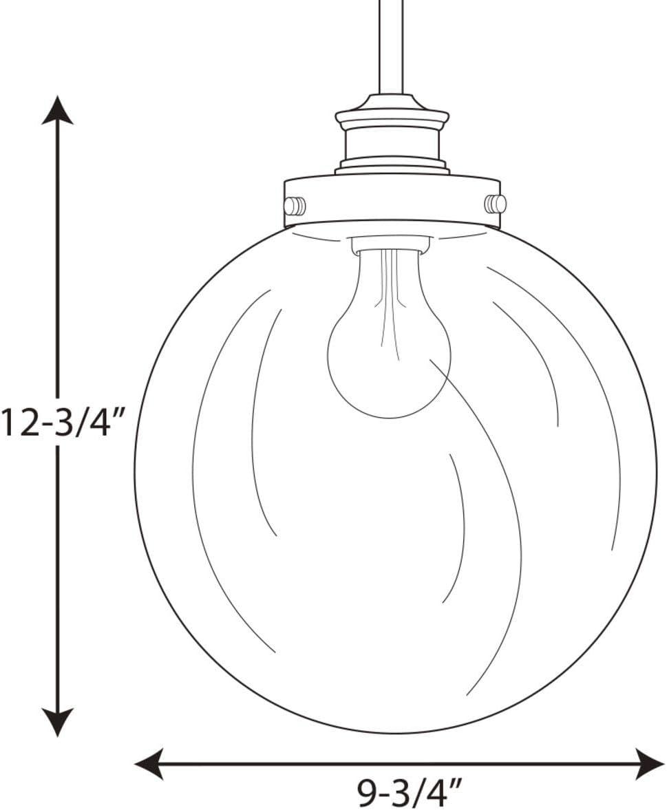 Progress Lighting P5070 Penn 1 Light 10" Wide Mini Pendant - Nickel