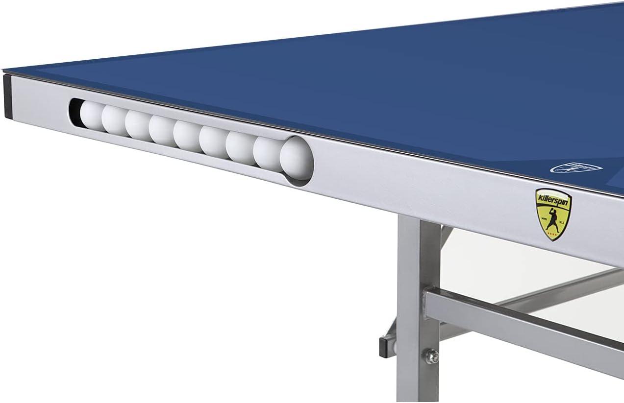 Blue Folding Outdoor Table Tennis Table with Net and Storage