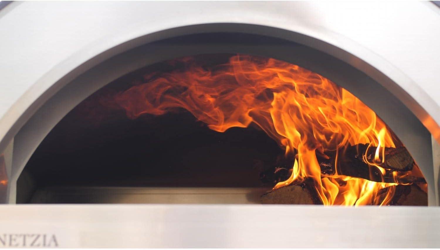 Forno Venetzia Forno Venetzia Torino Stainless Steel Countertop Wood Burning Pizza Oven