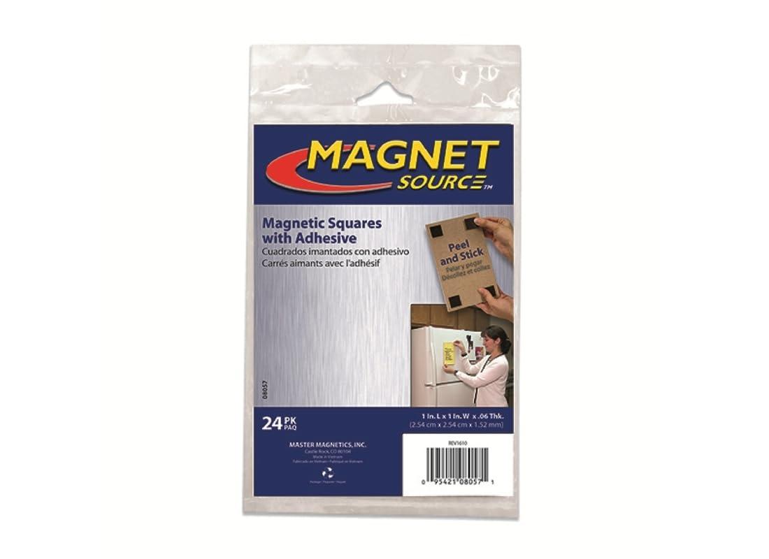 Master  Magnetics 08057 24-count 1" Square Peel & Stick Rubber Magnets