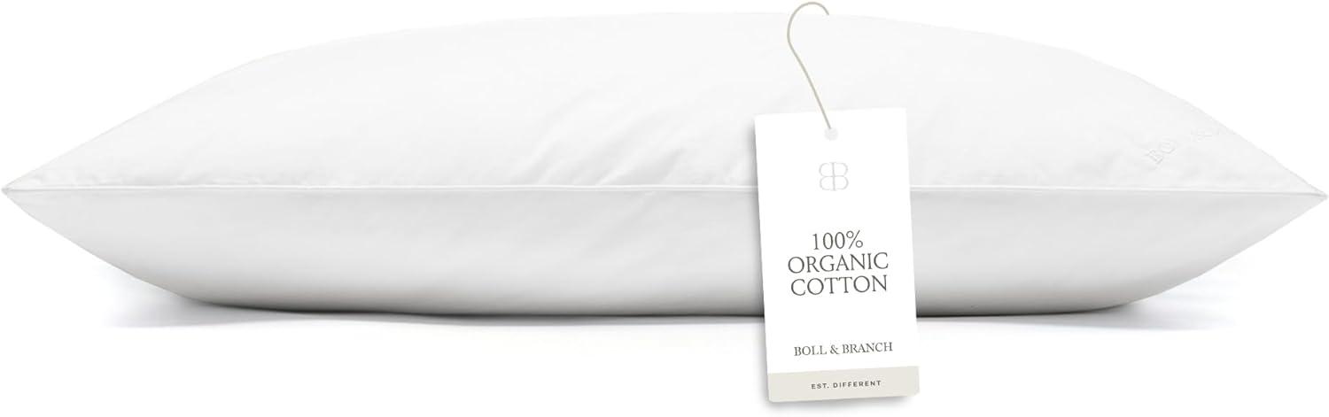 Soft Hypoallergenic Down Alternative Bed Pillow with Cotton Cover