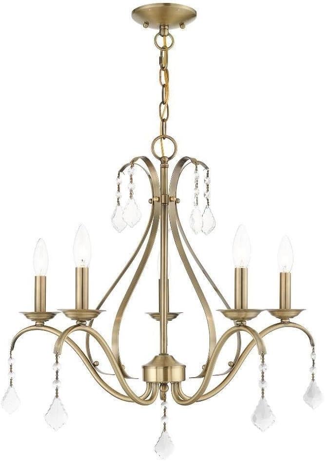 Livex Lighting Caterina 5 - Light Chandelier in  Antique Brass
