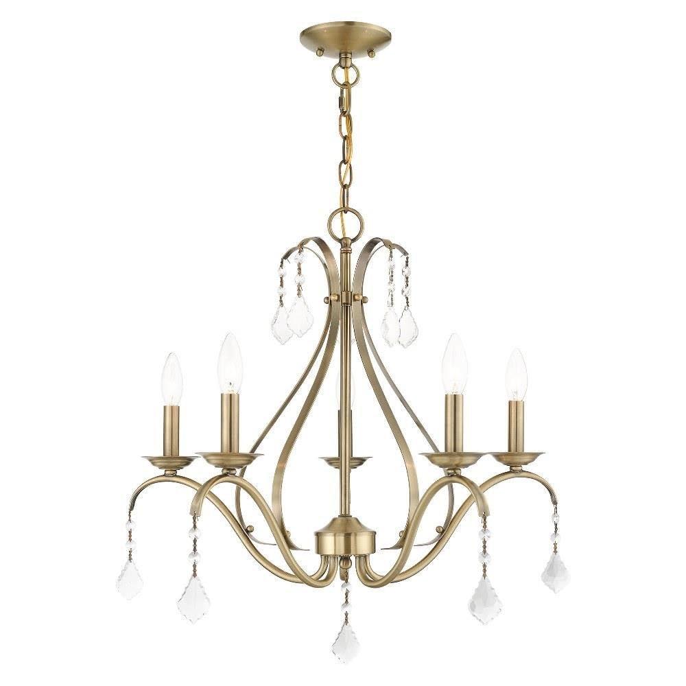 Livex Lighting Caterina 5 - Light Chandelier in  Antique Brass