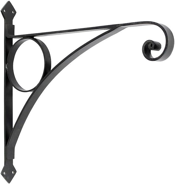 17" Steel Geometric Corona Bracket Black - ACHLA Designs: Heavy-Duty Hanging Hardware