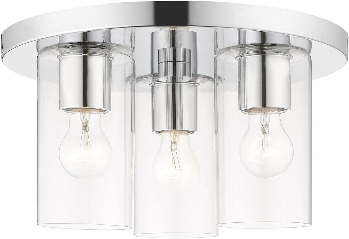 Livex Lighting Zurich 3 - Light Flush Mount in  Polished Chrome