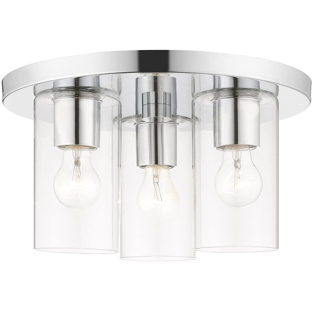 Livex Lighting Zurich 3 - Light Flush Mount in  Polished Chrome