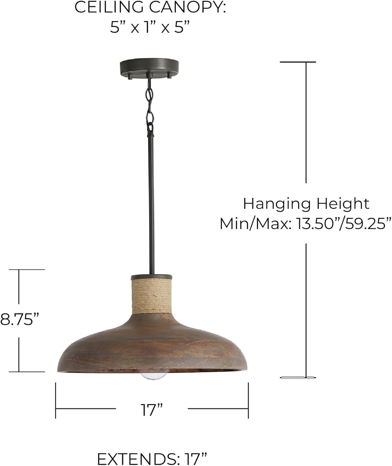 Capital Lighting Jacob 1 - Light Pendant in  Grey Wash/Iron Silk