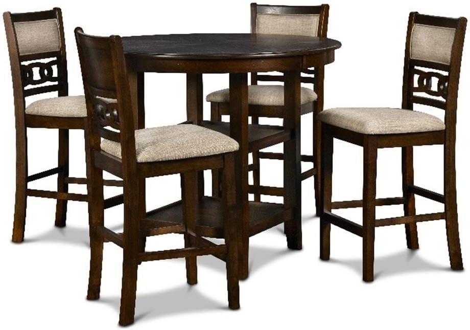 Gia 42.25'' Cherry Wood Round Counter Height Dining Set